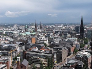 Панорама Гамбурга Панорама города