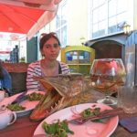 Рига. Рыбный ресторан. Счет за перекус в рыбной пасти. 9-3-